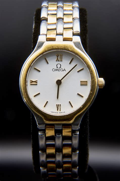 omega deville two tone watch|omega deville ladies watch vintage.